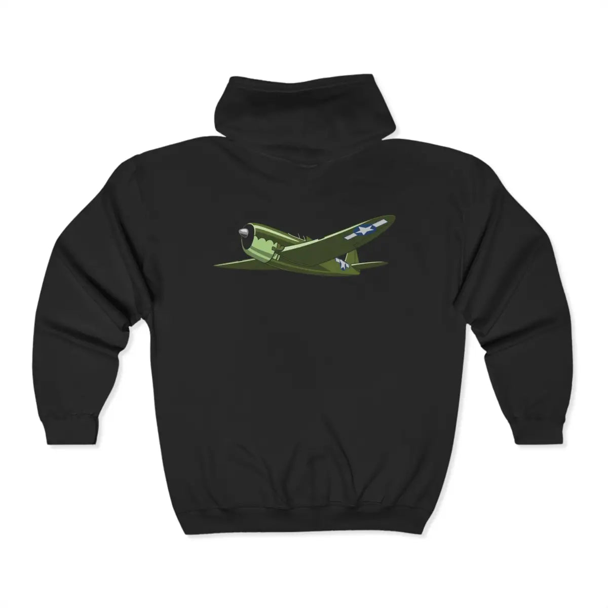 Republic P-47D Thunderbolt Full Zip Hoodie - Gifts for pilots - Aviation apparel