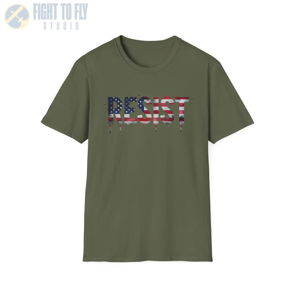 RESIST – American Flag Edition - T-Shirt - Pilot gifts - WWII warbird t-shirt
