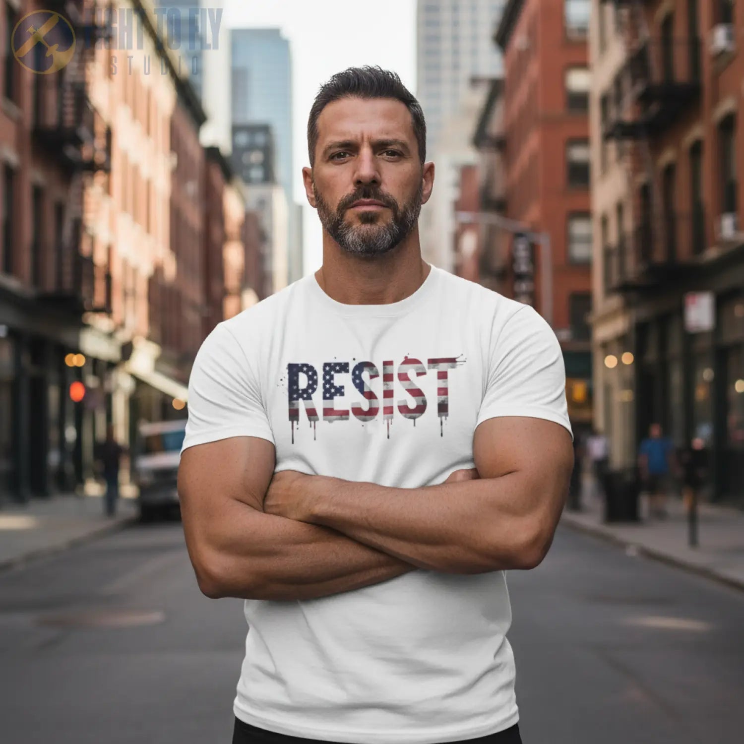 RESIST – American Flag Edition - T-Shirt - Pilot gifts - WWII warbird t-shirt