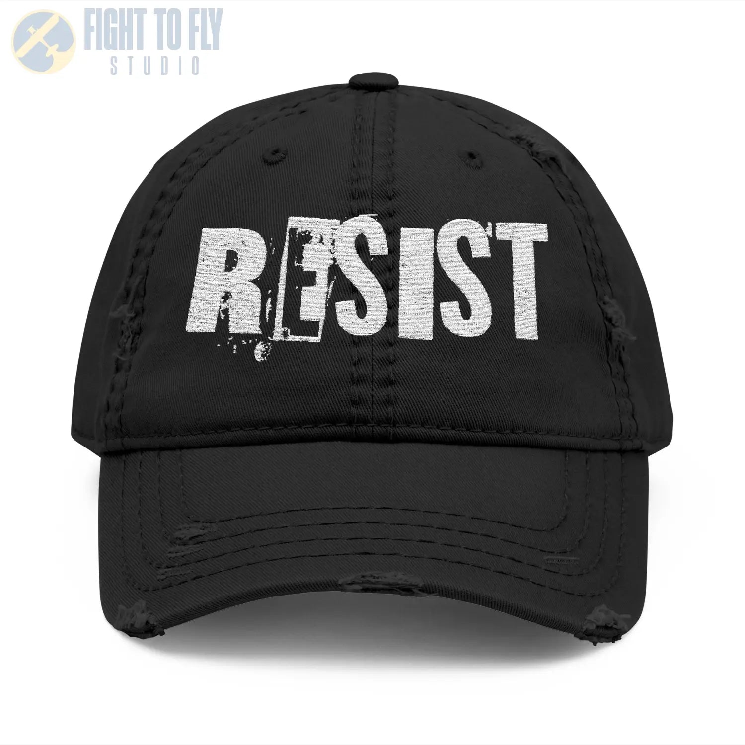 RESIST Hat – Grunge Typography - Hats - Pilot gifts - WWII warbird t-shirt