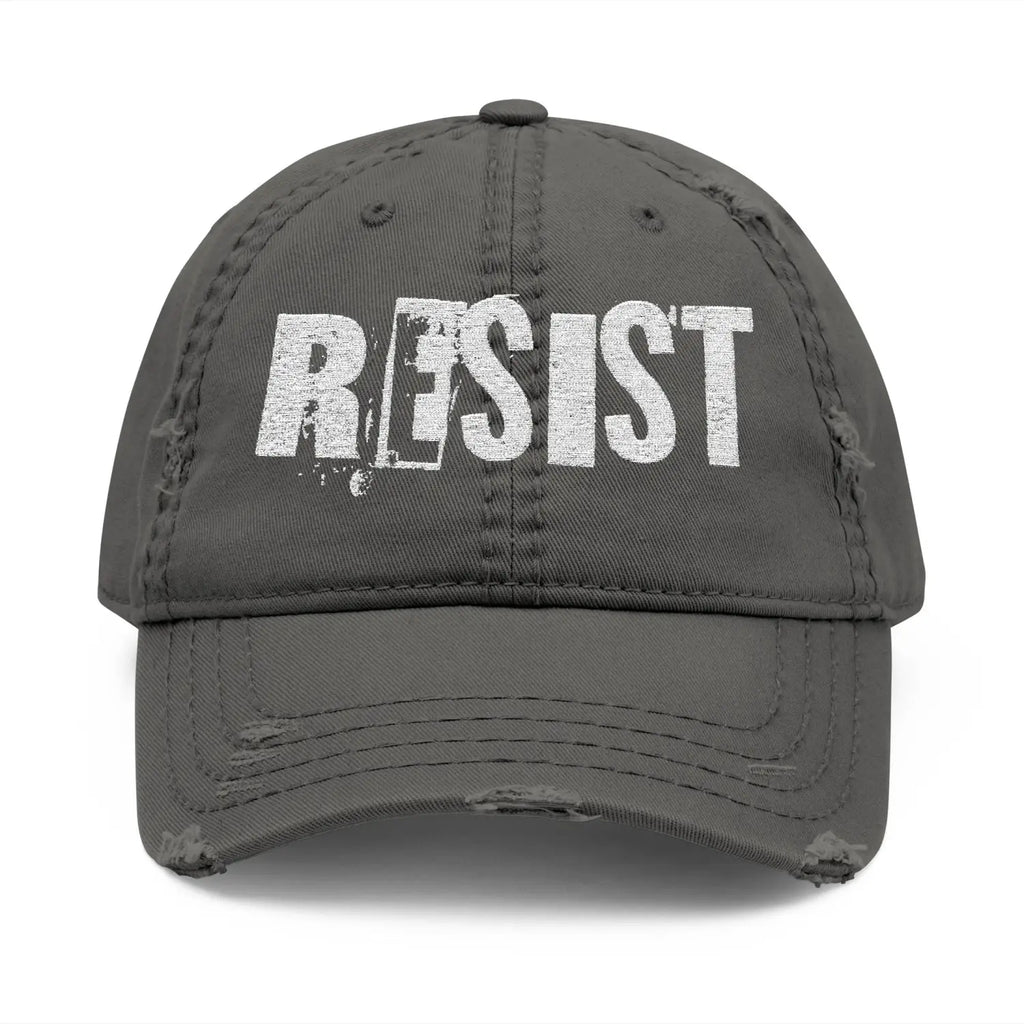 RESIST Hat – Grunge Typography - Hats - Pilot gifts - WWII warbird t-shirt