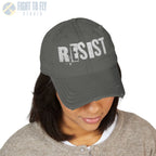 RESIST Hat – Grunge Typography - Hats - Pilot gifts - WWII warbird t-shirt