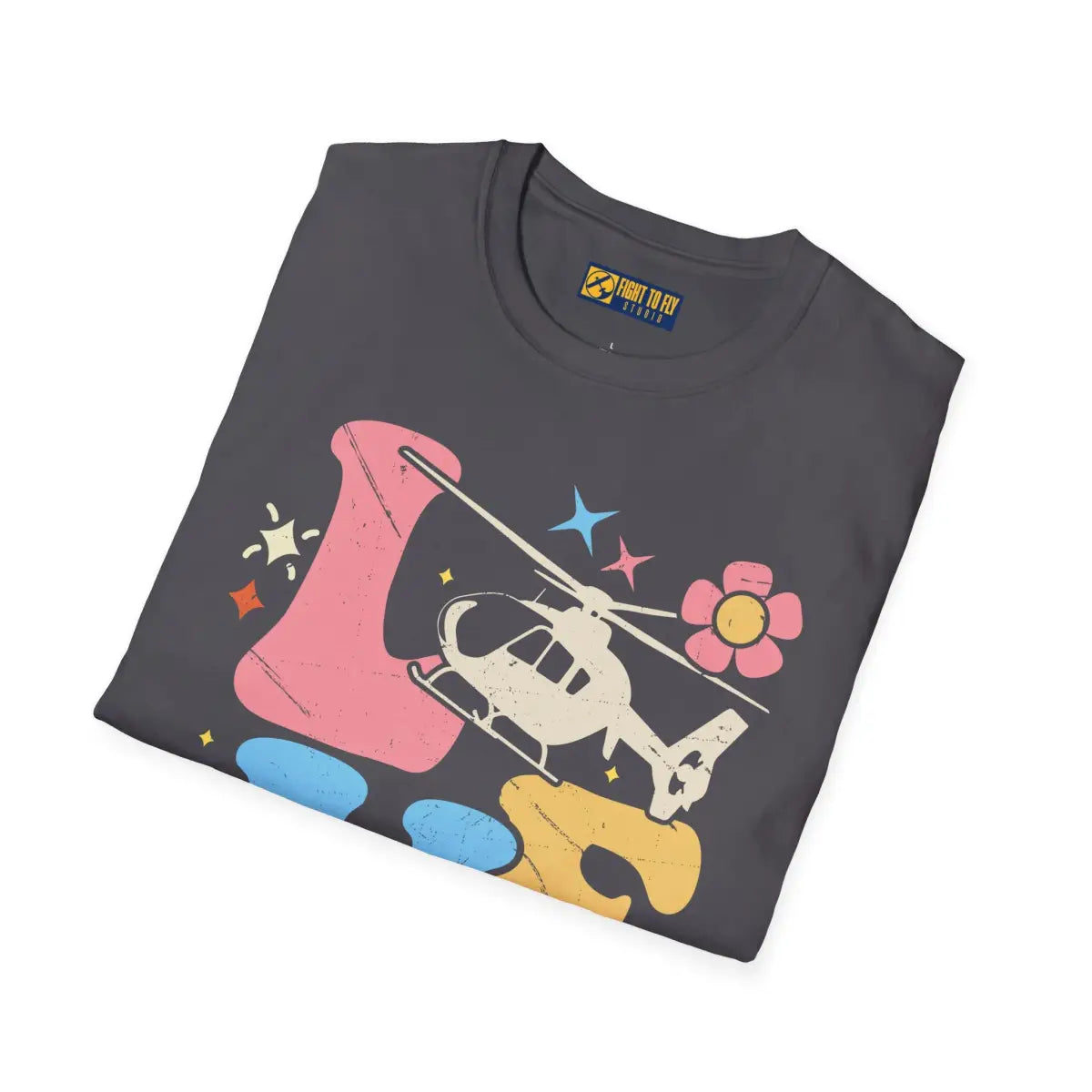 Retro Love Helicopter T-Shirt - Gifts for pilots - Aviation apparel