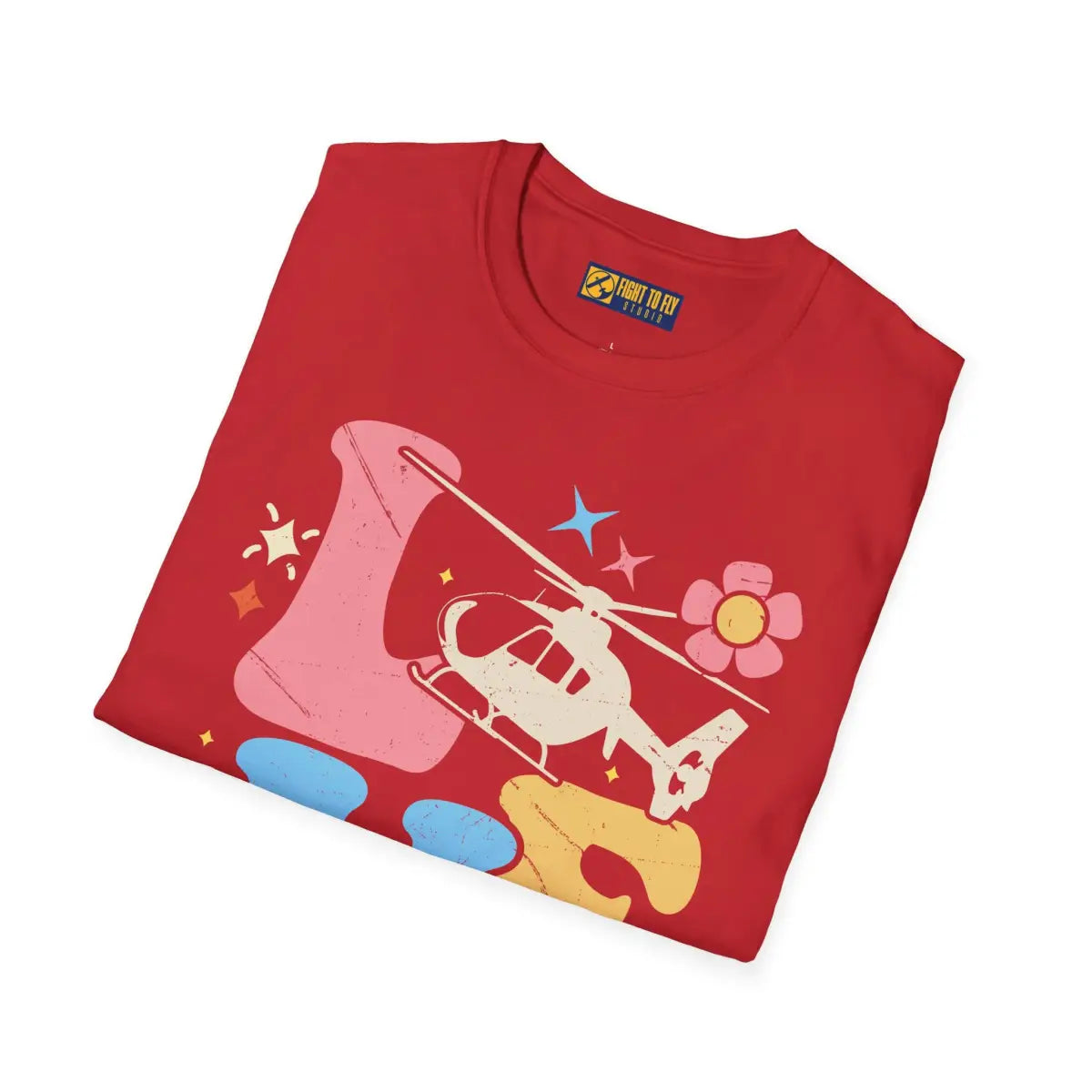 Retro Love Helicopter T-Shirt - Gifts for pilots - Aviation apparel