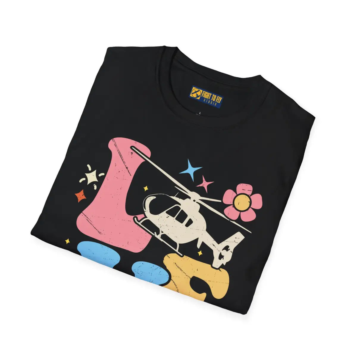 Retro Love Helicopter T-Shirt - Gifts for pilots - Aviation apparel