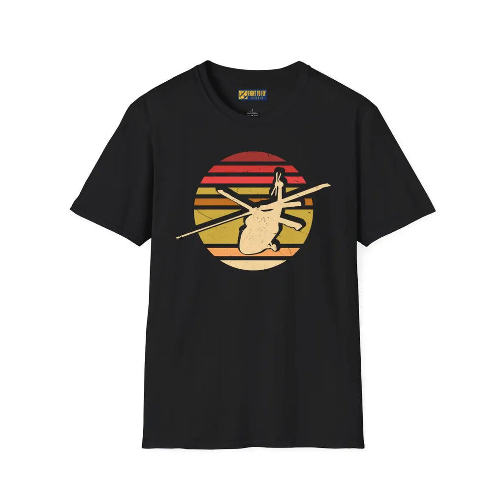 Retro Vibe Helicopter Graphic T-shirt - T-Shirt - Pilot gifts - WWII warbird t-shirt