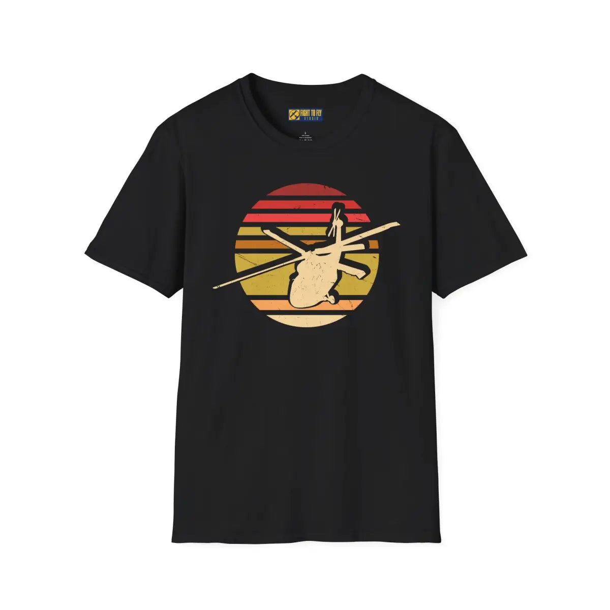 Retro Vibe Helicopter Graphic T-shirt - T-Shirt - Pilot gifts - WWII warbird t-shirt