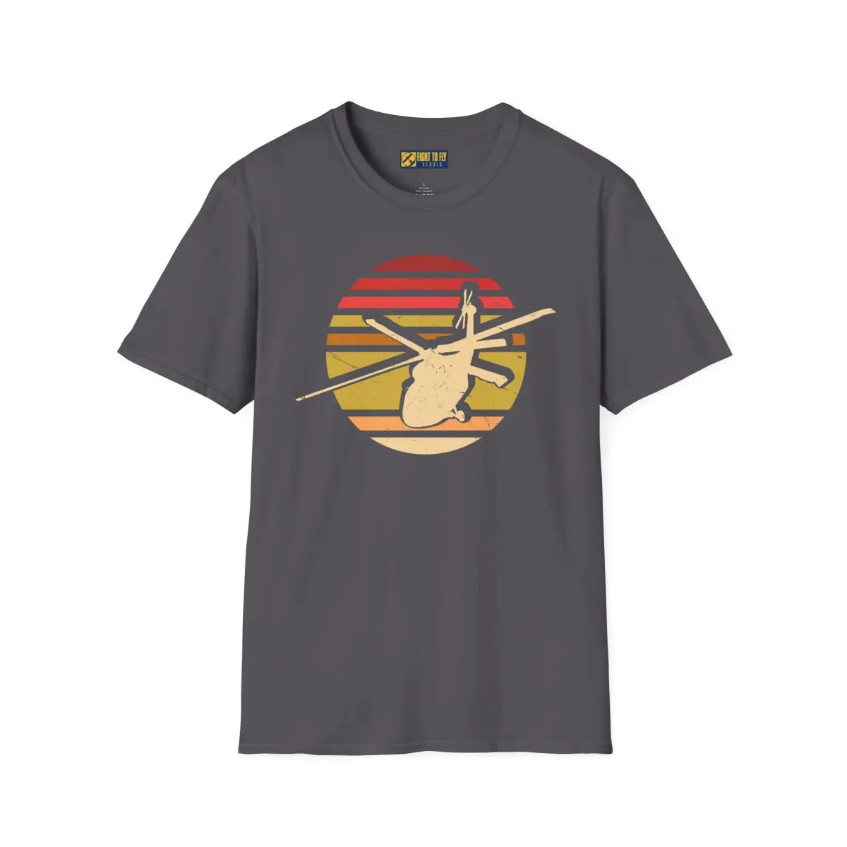Retro Vibe Helicopter Graphic T-shirt - T-Shirt - Pilot gifts - WWII warbird t-shirt