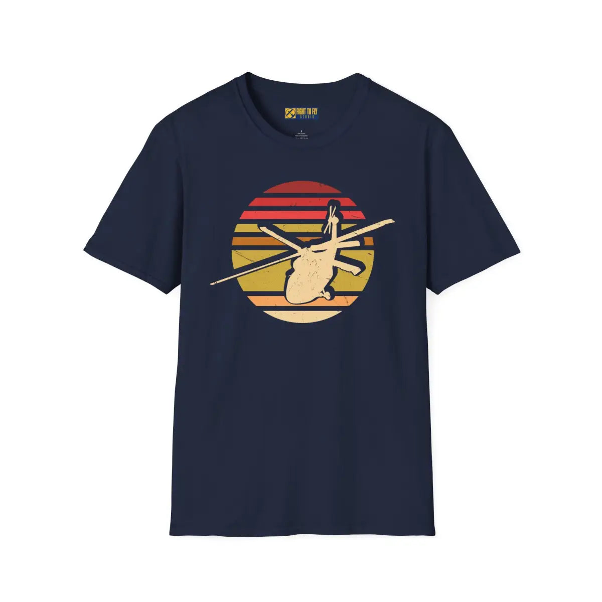 Retro Vibe Helicopter Graphic T-shirt - T-Shirt - Pilot gifts - WWII warbird t-shirt
