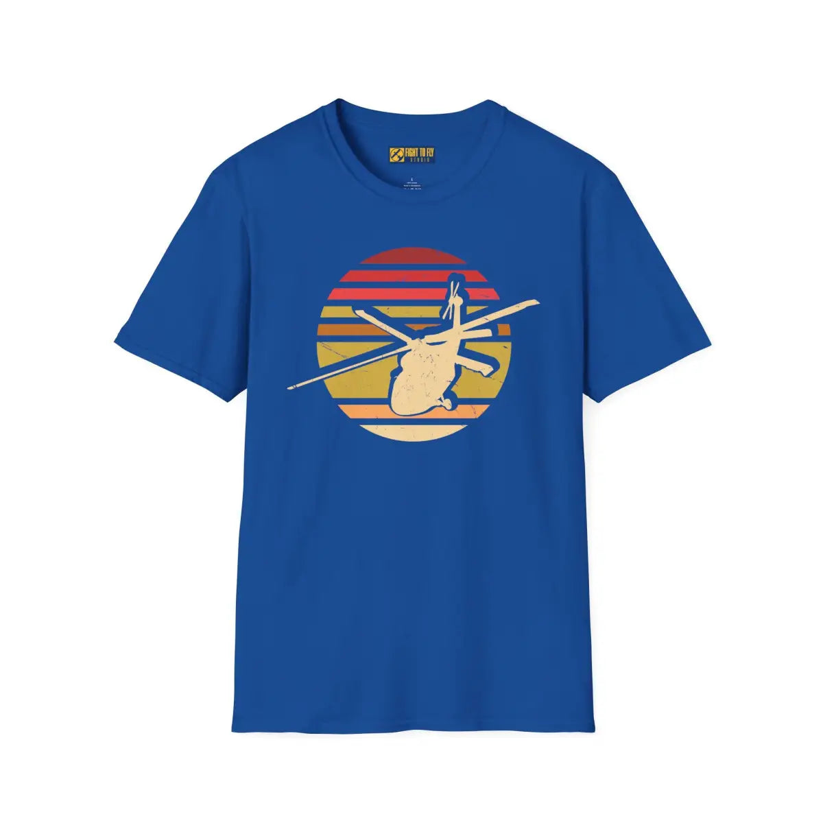 Retro Vibe Helicopter Graphic T-shirt - T-Shirt - Pilot gifts - WWII warbird t-shirt