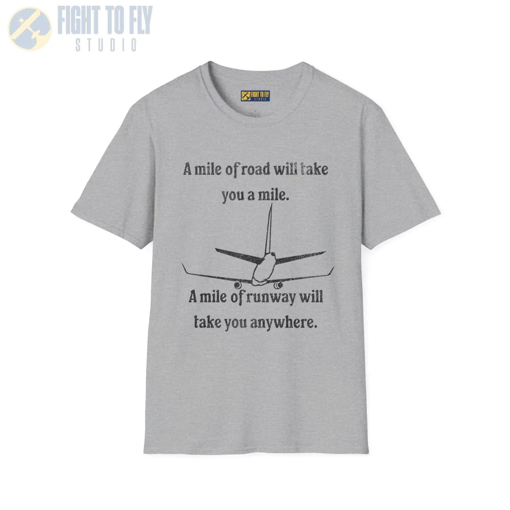 Runway To Anywhere Tee - T-Shirt - Pilot gifts - WWII warbird t-shirt