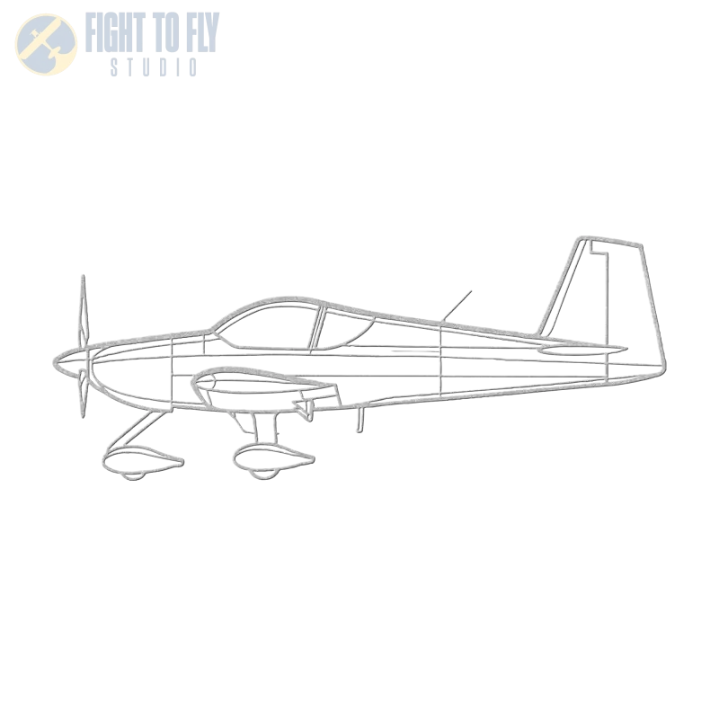 RV-14A Die Cut Metal Wall Art - Sign - Pilot gifts - WWII warbird t-shirt