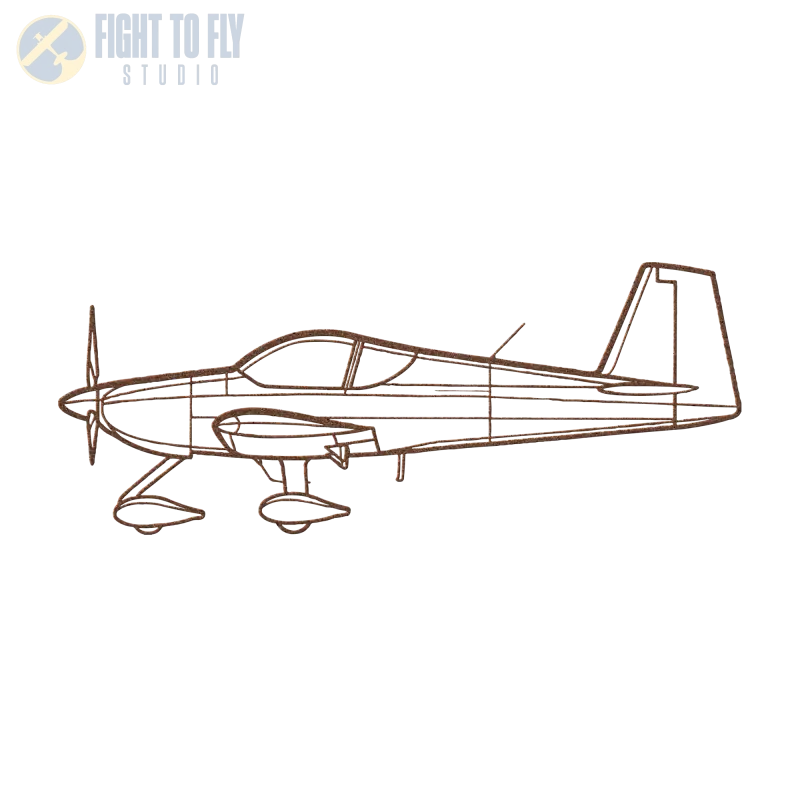 RV-14A Die Cut Metal Wall Art - Sign - Pilot gifts - WWII warbird t-shirt