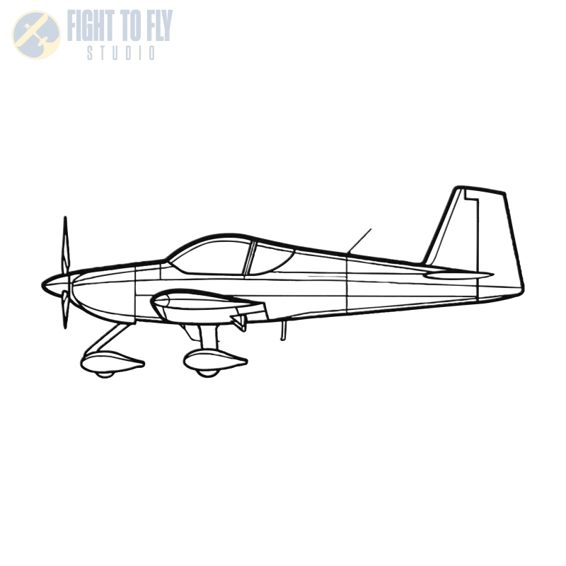 RV-14A Die Cut Metal Wall Art - Sign - Pilot gifts - WWII warbird t-shirt