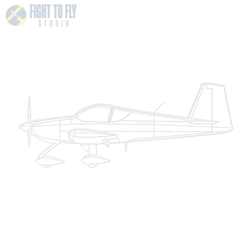 RV-14A Die Cut Metal Wall Art - Sign - Pilot gifts - WWII warbird t-shirt