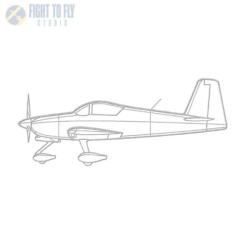 RV-7 Die Cut Metal Wall Art - Sign - Pilot gifts - WWII warbird t-shirt