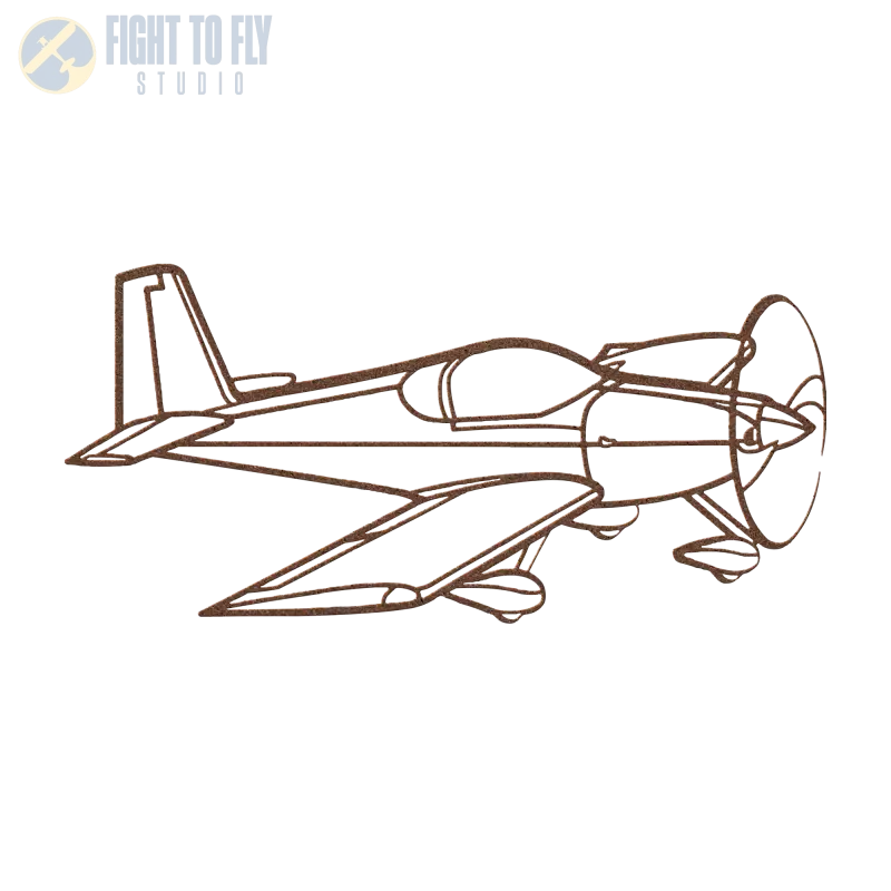 RV-7A Flight Die Cut Metal Wall Art - Sign - Pilot gifts - WWII warbird t-shirt