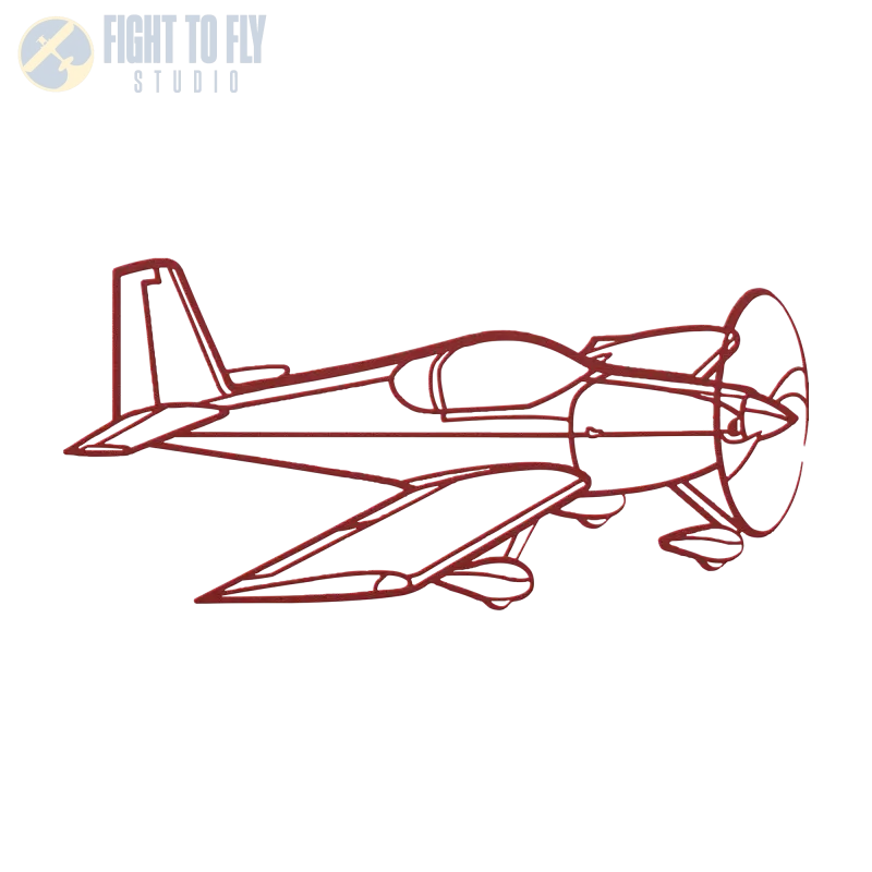 RV-7A Flight Die Cut Metal Wall Art - Sign - Pilot gifts - WWII warbird t-shirt