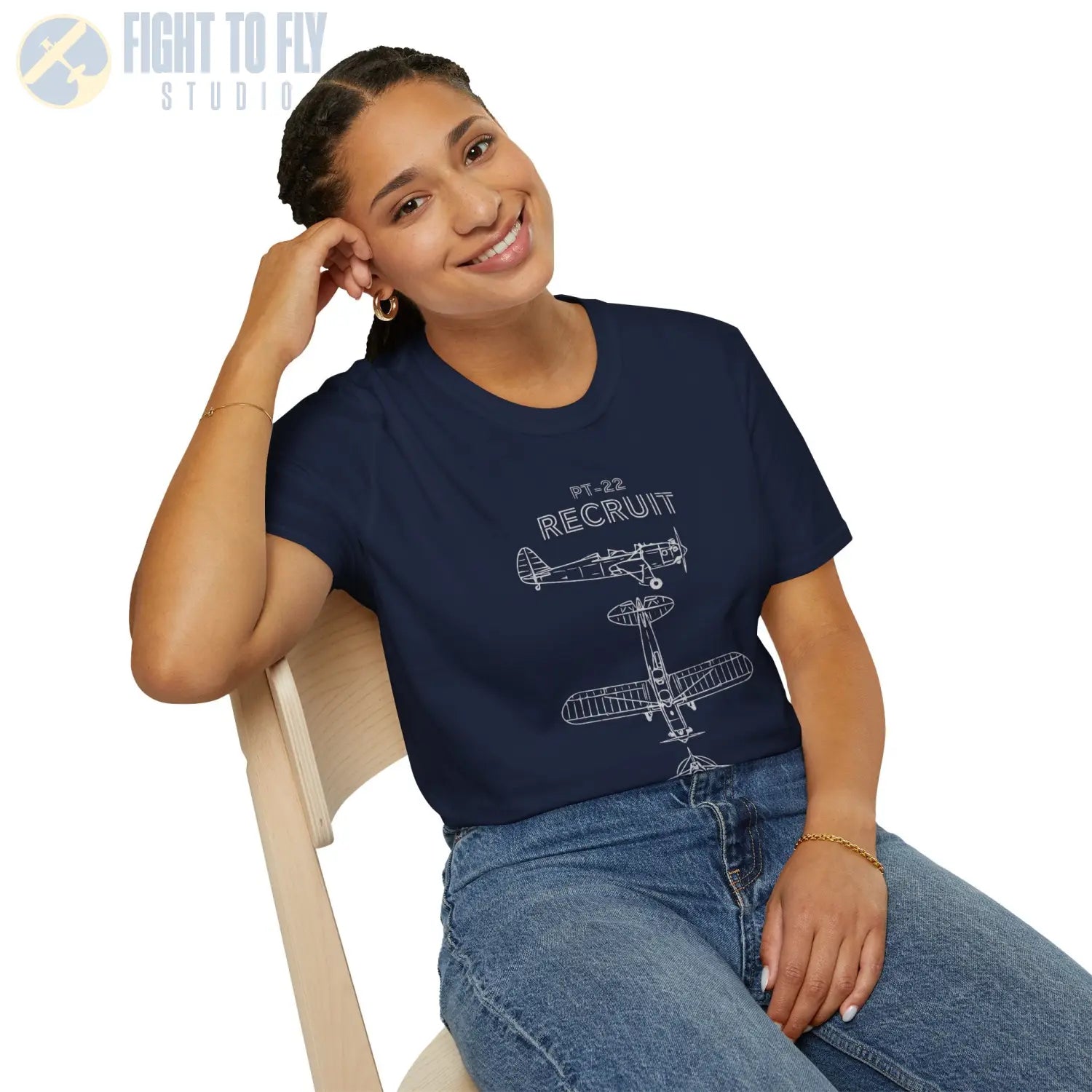 Ryan PT-22 Recruit — T-shirt - T-Shirt - Pilot gifts - WWII warbird t-shirt