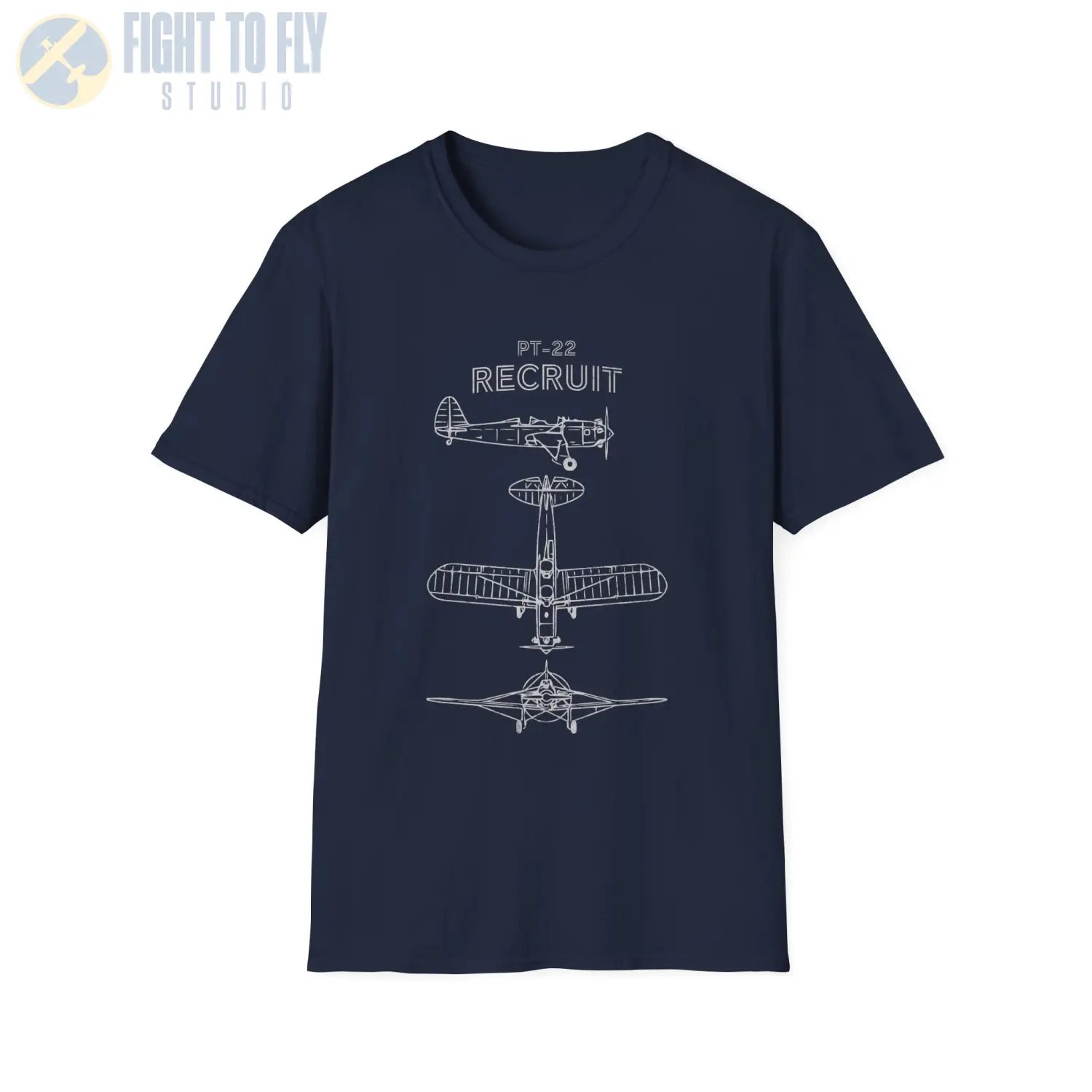 Ryan PT-22 Recruit — T-shirt - T-Shirt - Pilot gifts - WWII warbird t-shirt