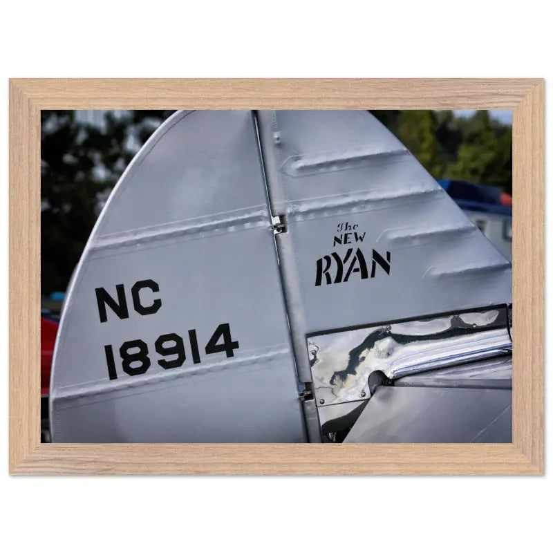 Ryan S-C-W-145 Rudder Closeup – Framed Vintage Aircraft Print - Material - Gifts for pilots - Aviation apparel