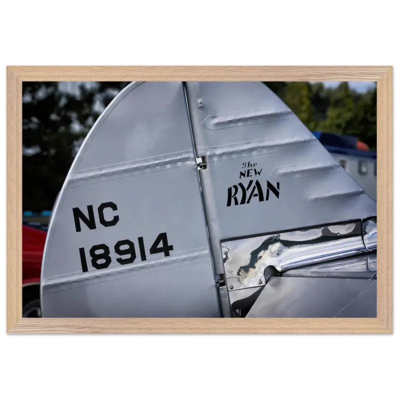 Ryan S-C-W-145 Rudder Closeup – Framed Vintage Aircraft Print - Material - Gifts for pilots - Aviation apparel