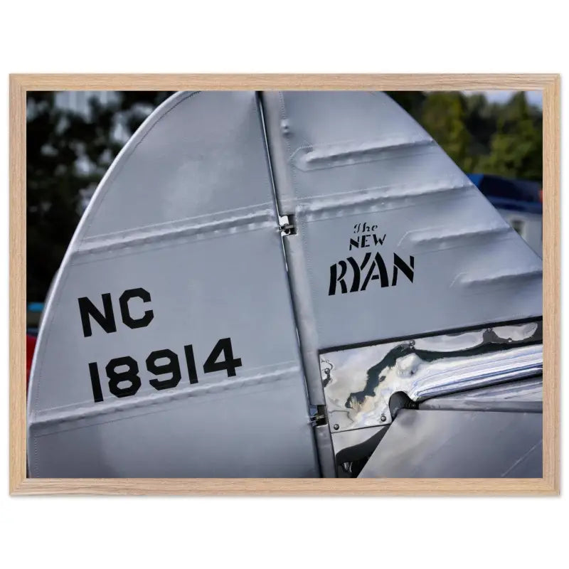 Ryan S-C-W-145 Rudder Closeup – Framed Vintage Aircraft Print - Material - Gifts for pilots - Aviation apparel