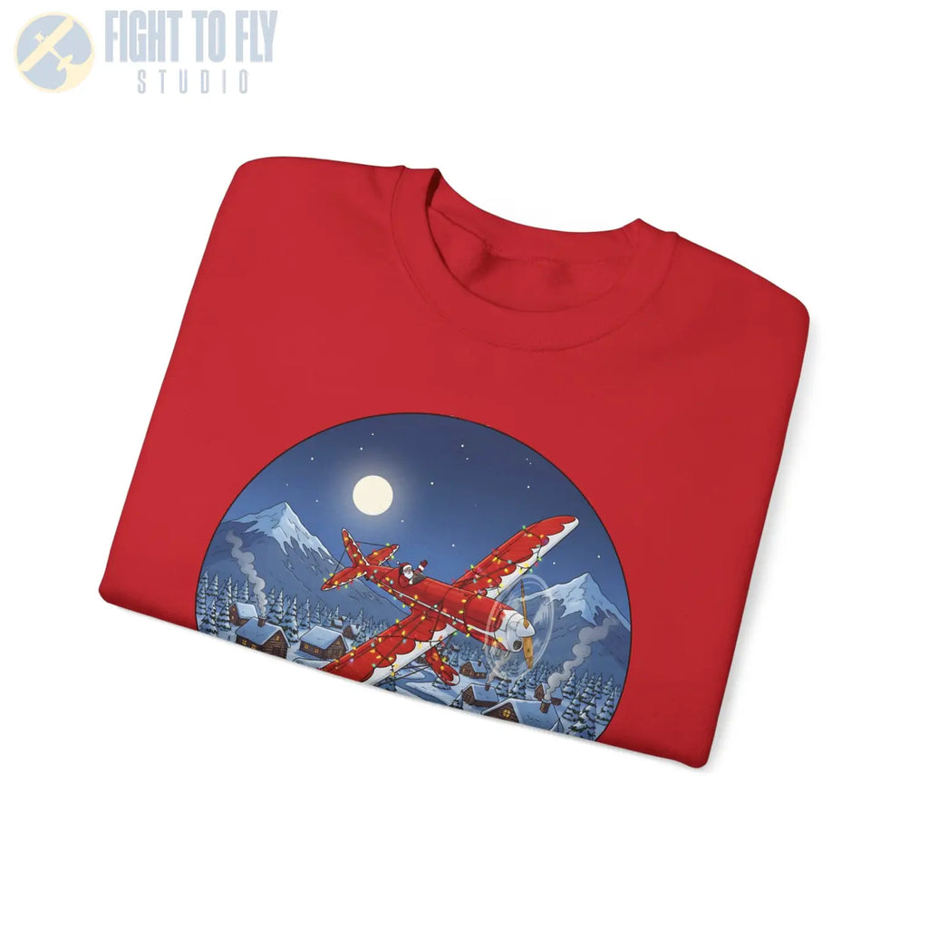 Ryan ST-A (Variation 2) with Santa at the Controls – Holiday Sweater - Sweatshirt - Pilot gifts - WWII warbird t-shirt
