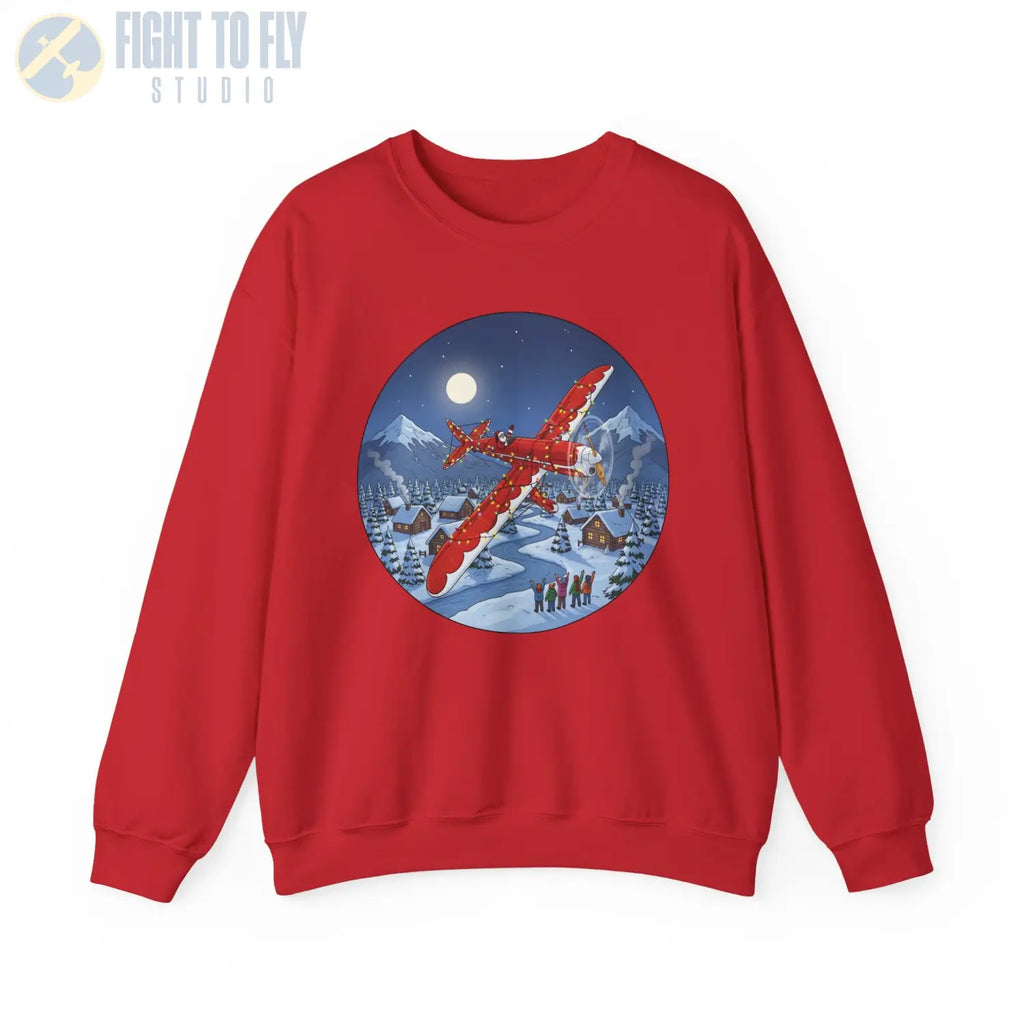 Ryan ST-A (Variation 2) with Santa at the Controls – Holiday Sweater - Sweatshirt - Pilot gifts - WWII warbird t-shirt
