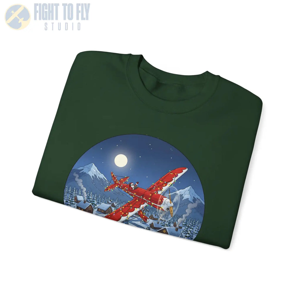 Ryan ST-A (Variation 2) with Santa at the Controls – Holiday Sweater - Sweatshirt - Pilot gifts - WWII warbird t-shirt