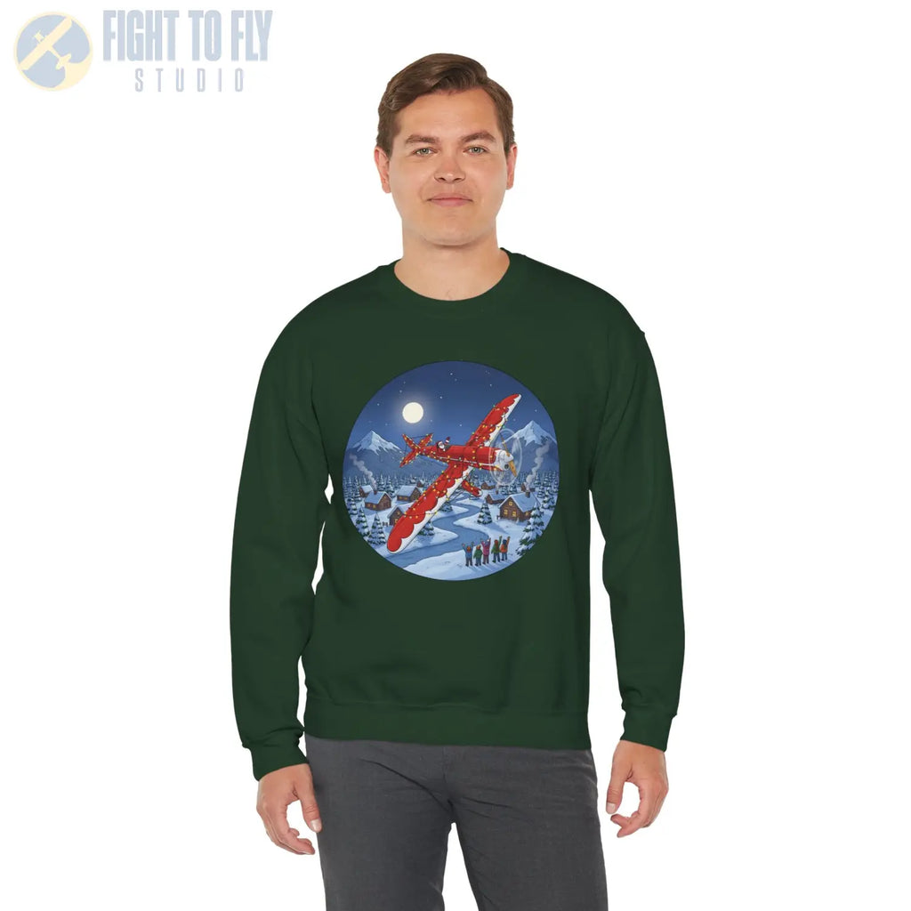 Ryan ST-A (Variation 2) with Santa at the Controls – Holiday Sweater - Sweatshirt - Pilot gifts - WWII warbird t-shirt