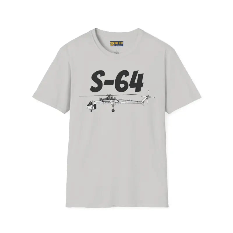 S-64 Skycrane Side Profile T-Shirt - Pilot gifts - WWII warbird t-shirt
