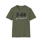 S-64 Skycrane Side Profile T-Shirt - Pilot gifts - WWII warbird t-shirt