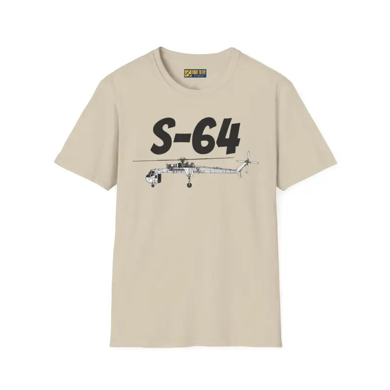 S-64 Skycrane Side Profile T-Shirt - Pilot gifts - WWII warbird t-shirt