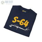 S-64 Skycrane Side Profile T-Shirt - Pilot gifts - WWII warbird t-shirt