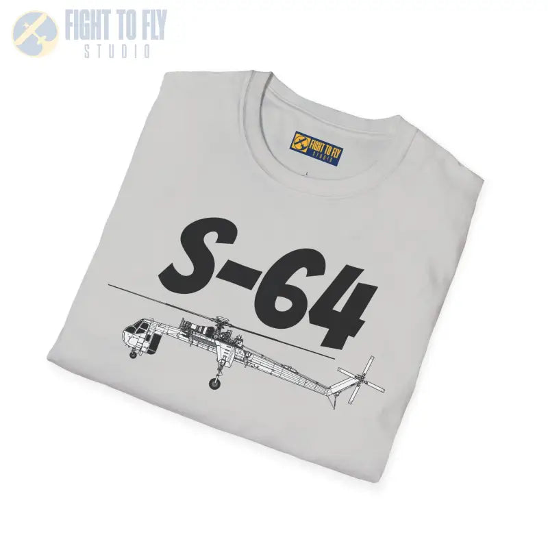S-64 Skycrane Side Profile T-Shirt - Pilot gifts - WWII warbird t-shirt