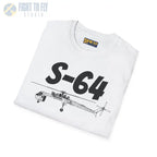 S-64 Skycrane Side Profile T-Shirt - Pilot gifts - WWII warbird t-shirt
