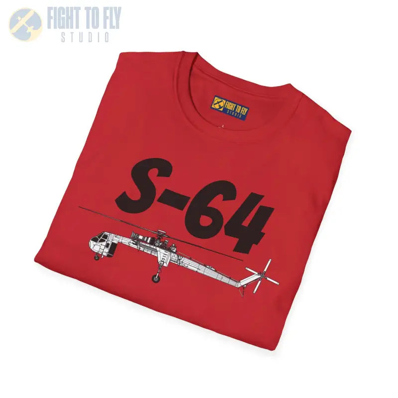 S-64 Skycrane Side Profile T-Shirt - Pilot gifts - WWII warbird t-shirt