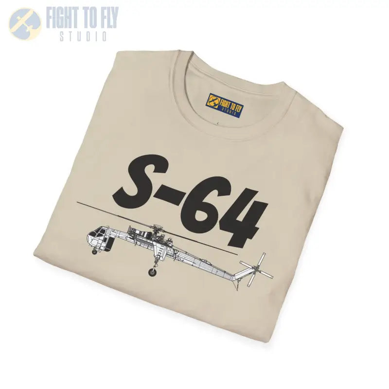S-64 Skycrane Side Profile T-Shirt - Pilot gifts - WWII warbird t-shirt
