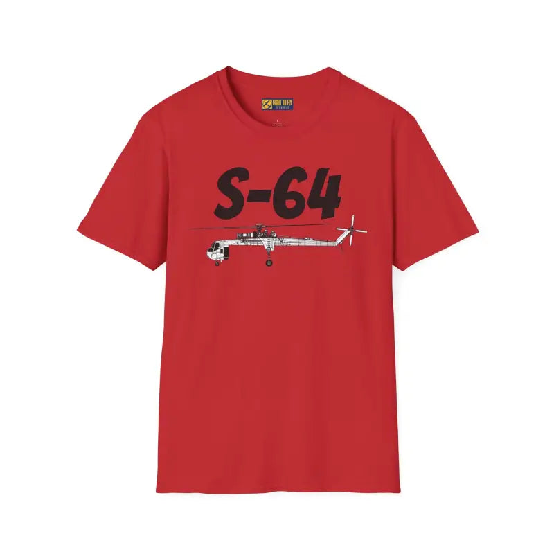 S-64 Skycrane Side Profile T-Shirt - Pilot gifts - WWII warbird t-shirt