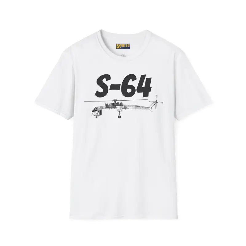 S-64 Skycrane Side Profile T-Shirt - Pilot gifts - WWII warbird t-shirt