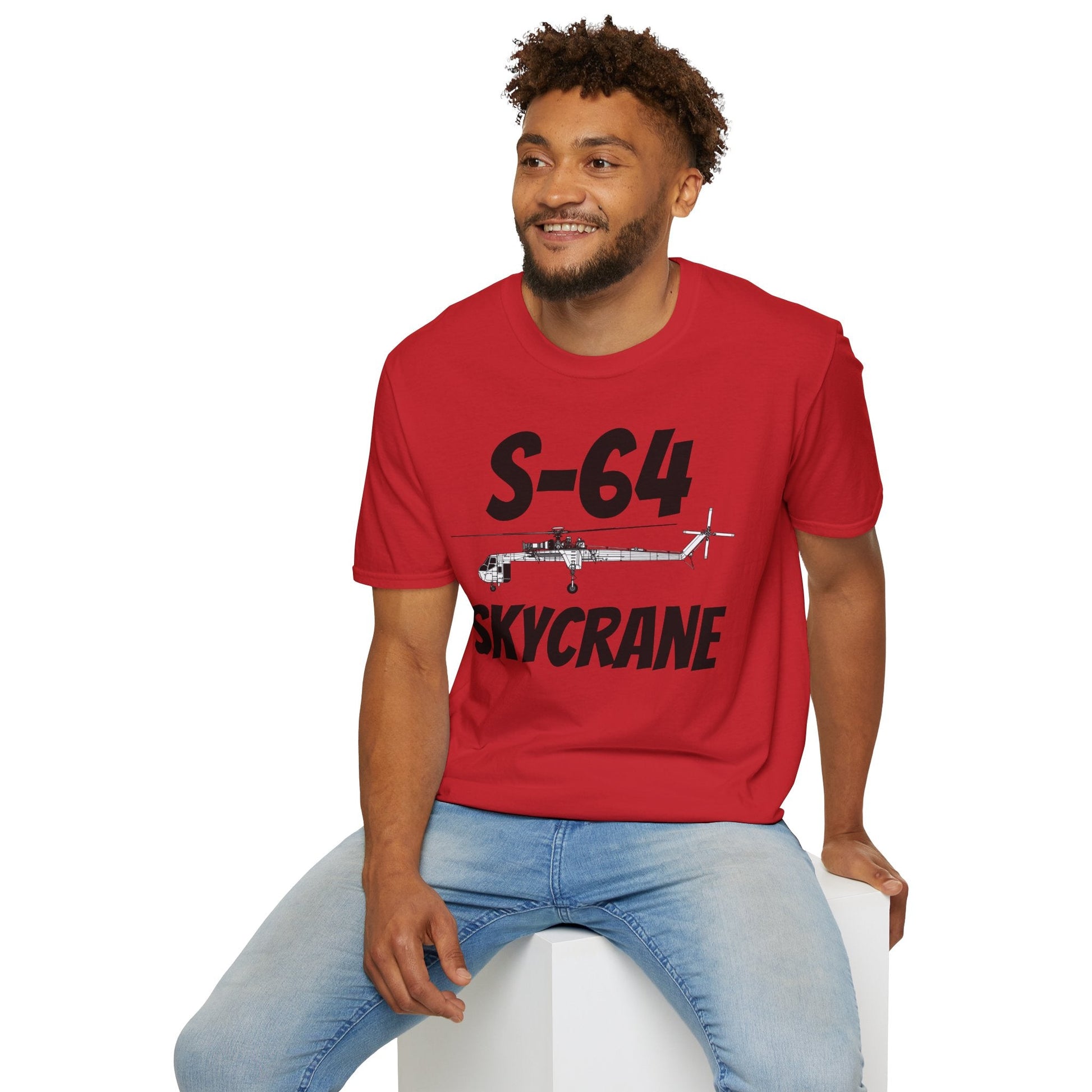 S-64 Skycrane Side Profile T-Shirt – Heavy Lift Helicopter Tee - Gifts for pilots - Aviation apparel
