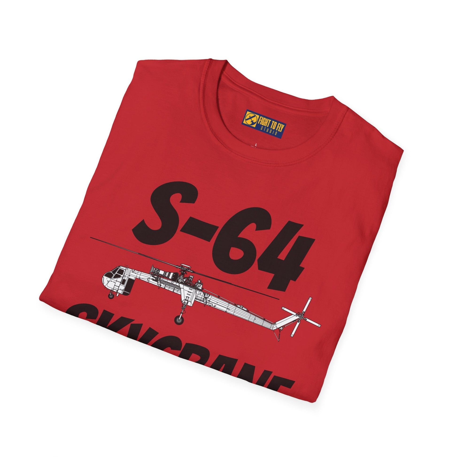 S-64 Skycrane Side Profile T-Shirt – Heavy Lift Helicopter Tee - Gifts for pilots - Aviation apparel