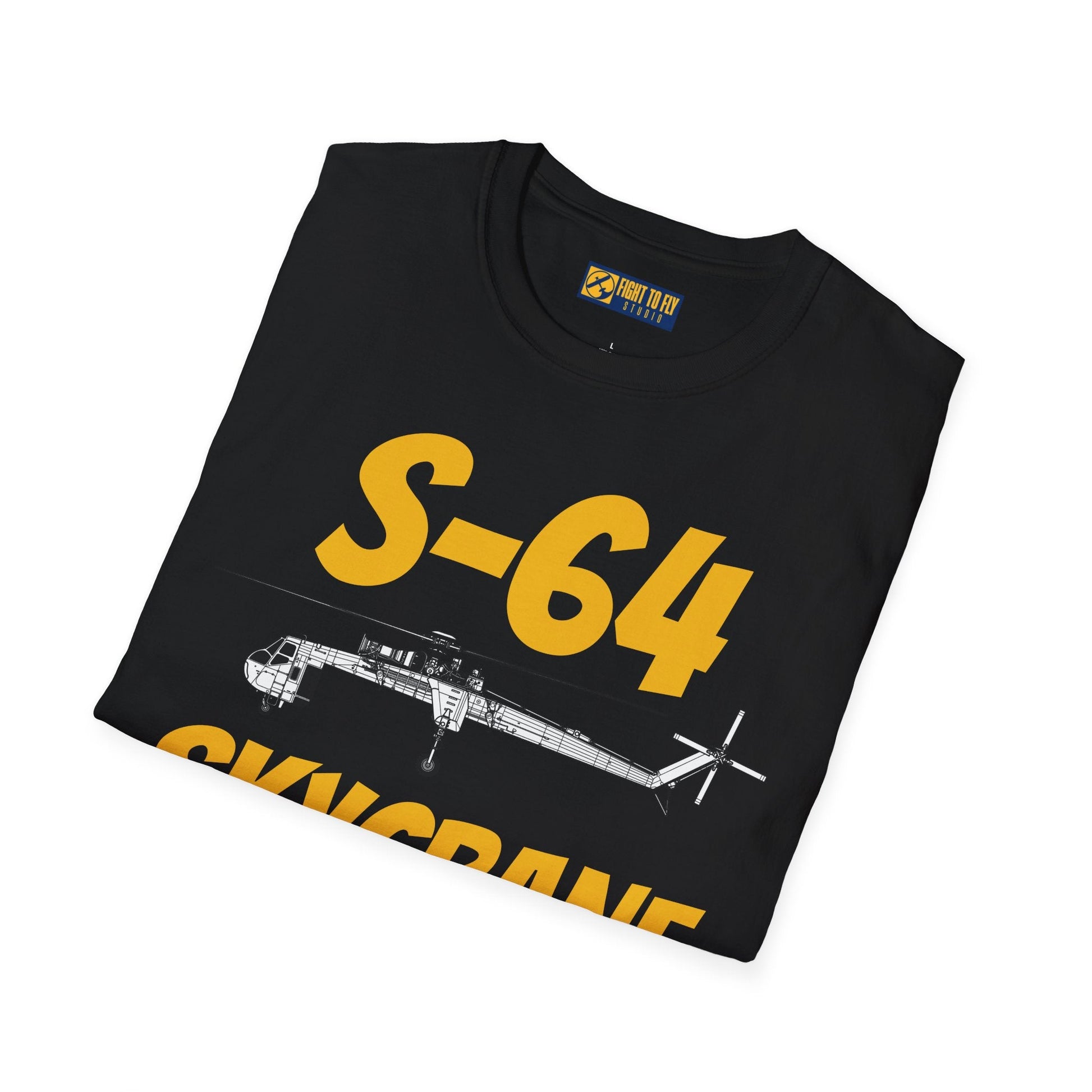 S-64 Skycrane Side Profile T-Shirt – Heavy Lift Helicopter Tee - Gifts for pilots - Aviation apparel