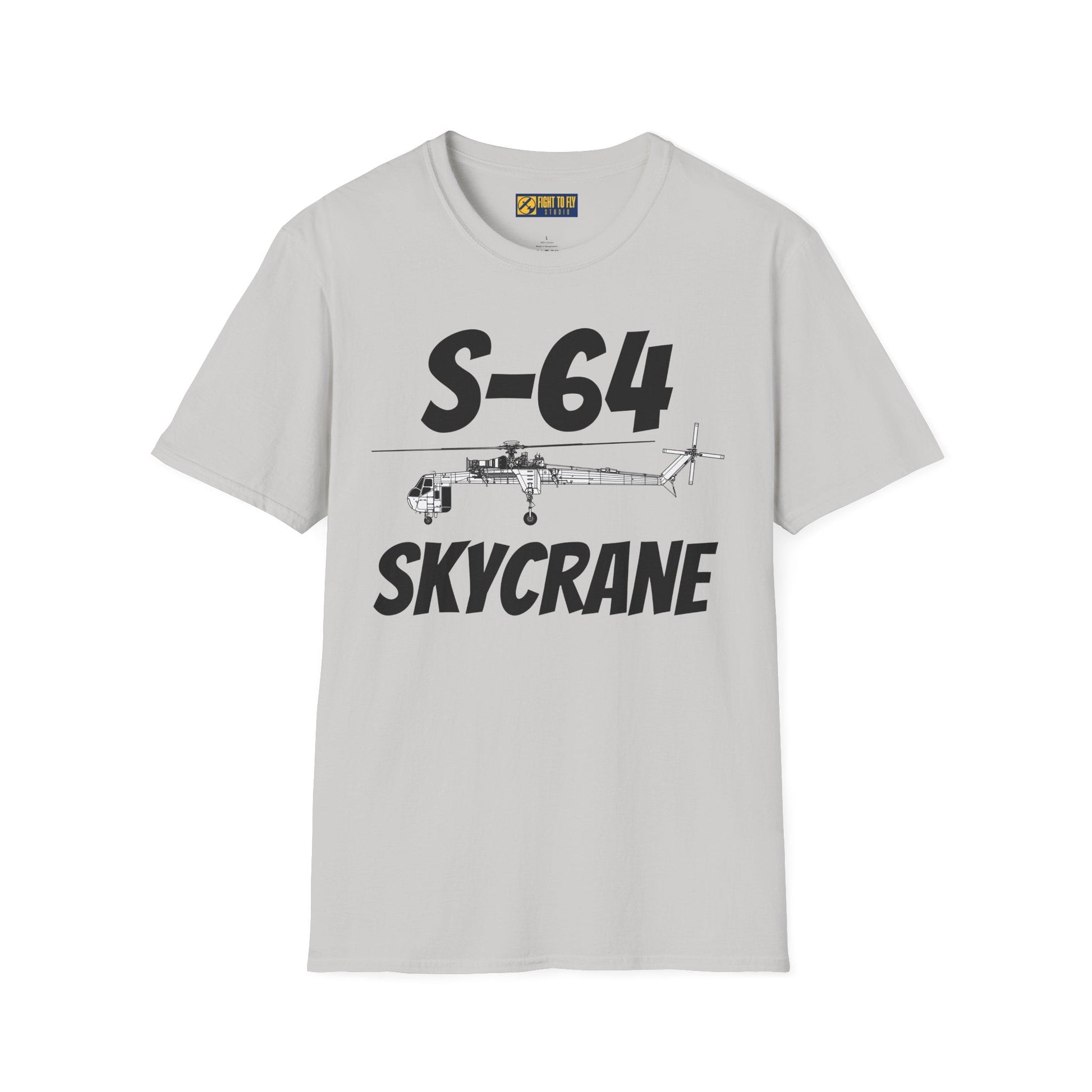 S-64 Skycrane Side Profile T-Shirt – Heavy Lift Helicopter Tee - Gifts for pilots - Aviation apparel
