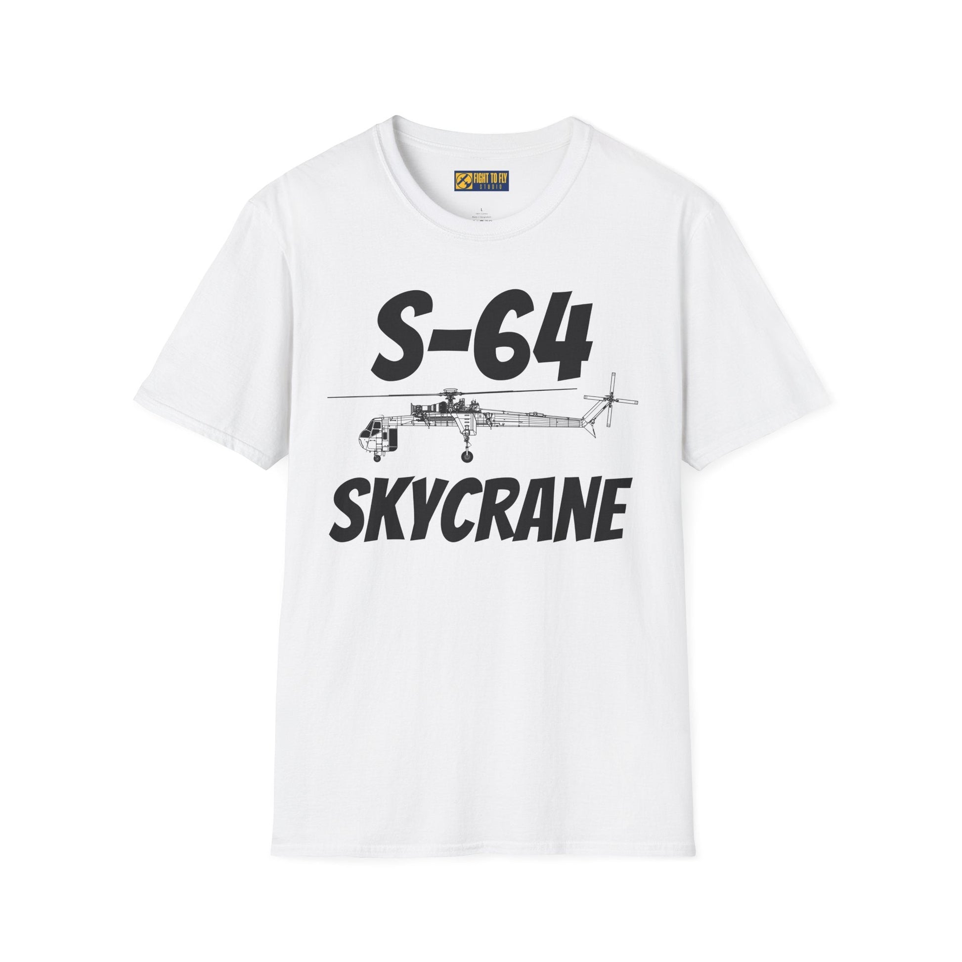 S-64 Skycrane Side Profile T-Shirt – Heavy Lift Helicopter Tee - Gifts for pilots - Aviation apparel