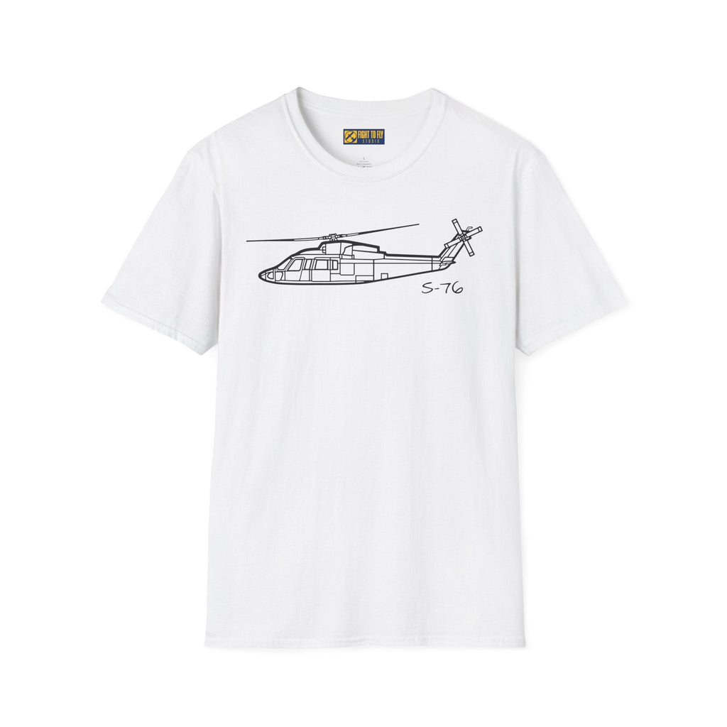 S-76 T-Shirt – Executive Utility Helicopter Aviation Tee - Pilot gifts - WWII warbird t-shirt