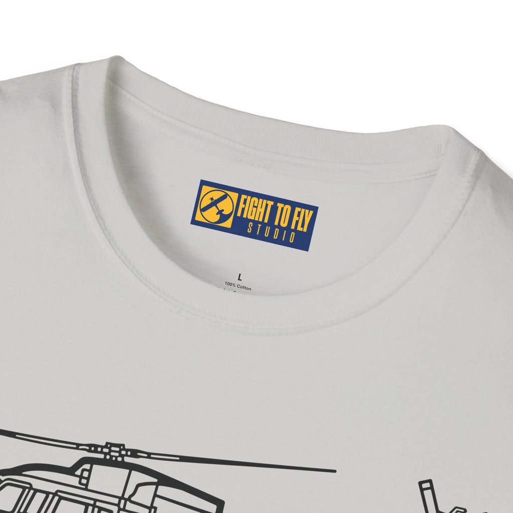 S-76 T-Shirt – Executive Utility Helicopter Aviation Tee - Pilot gifts - WWII warbird t-shirt