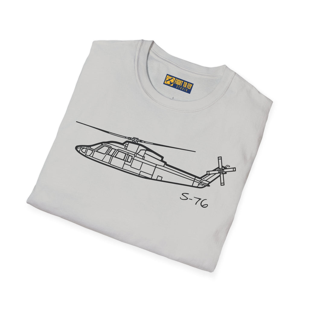 S-76 T-Shirt – Executive Utility Helicopter Aviation Tee - Pilot gifts - WWII warbird t-shirt