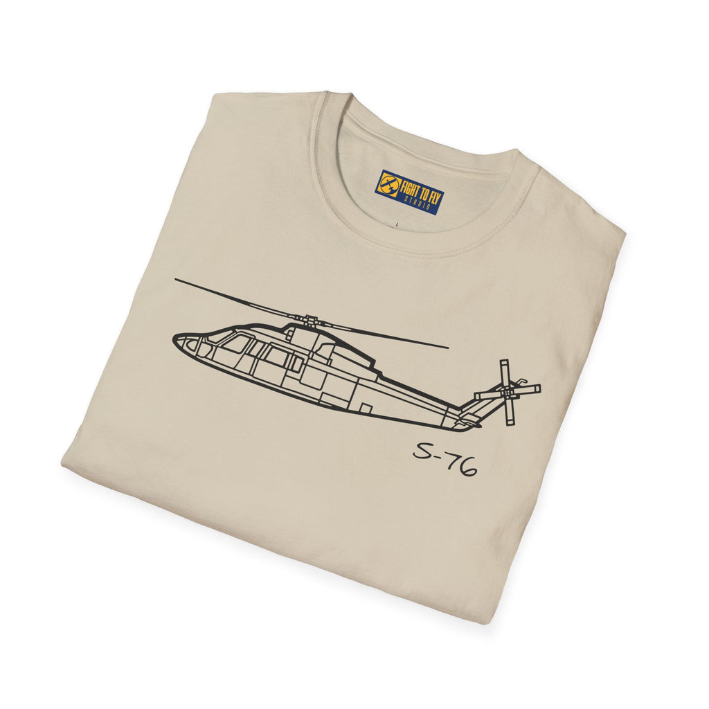 S-76 T-Shirt – Executive Utility Helicopter Aviation Tee - Pilot gifts - WWII warbird t-shirt